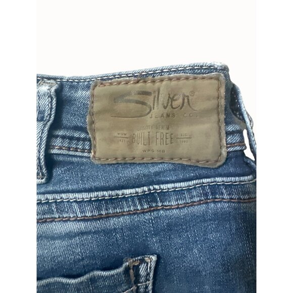 Silver Jeans Co. Suki Mid Slim Bootcut Jeans W32/L35 Distressed Look - Picture 9 of 9